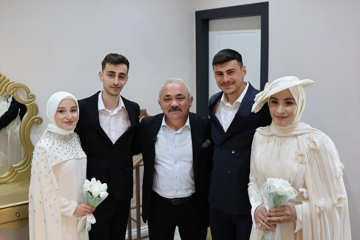 Çankırı’da Aynı Gün Dünyaevine Giren İki Kuzen Birbirlerinin Nikah Şahidi Oldu