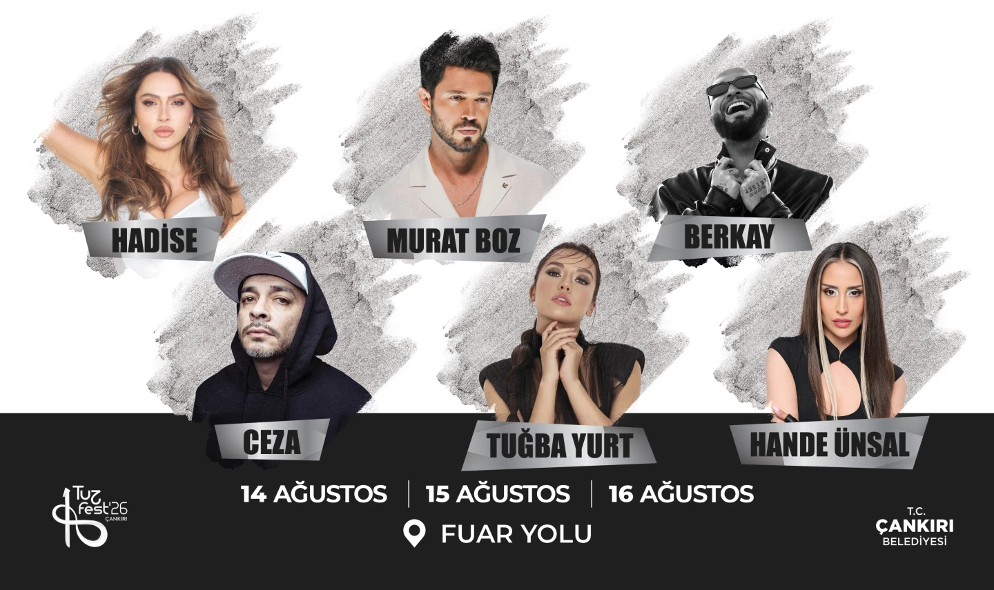 TUZFEST 2026'da Hadise, Murat Boz ve Ceza Çankırılılarla Buluşacak