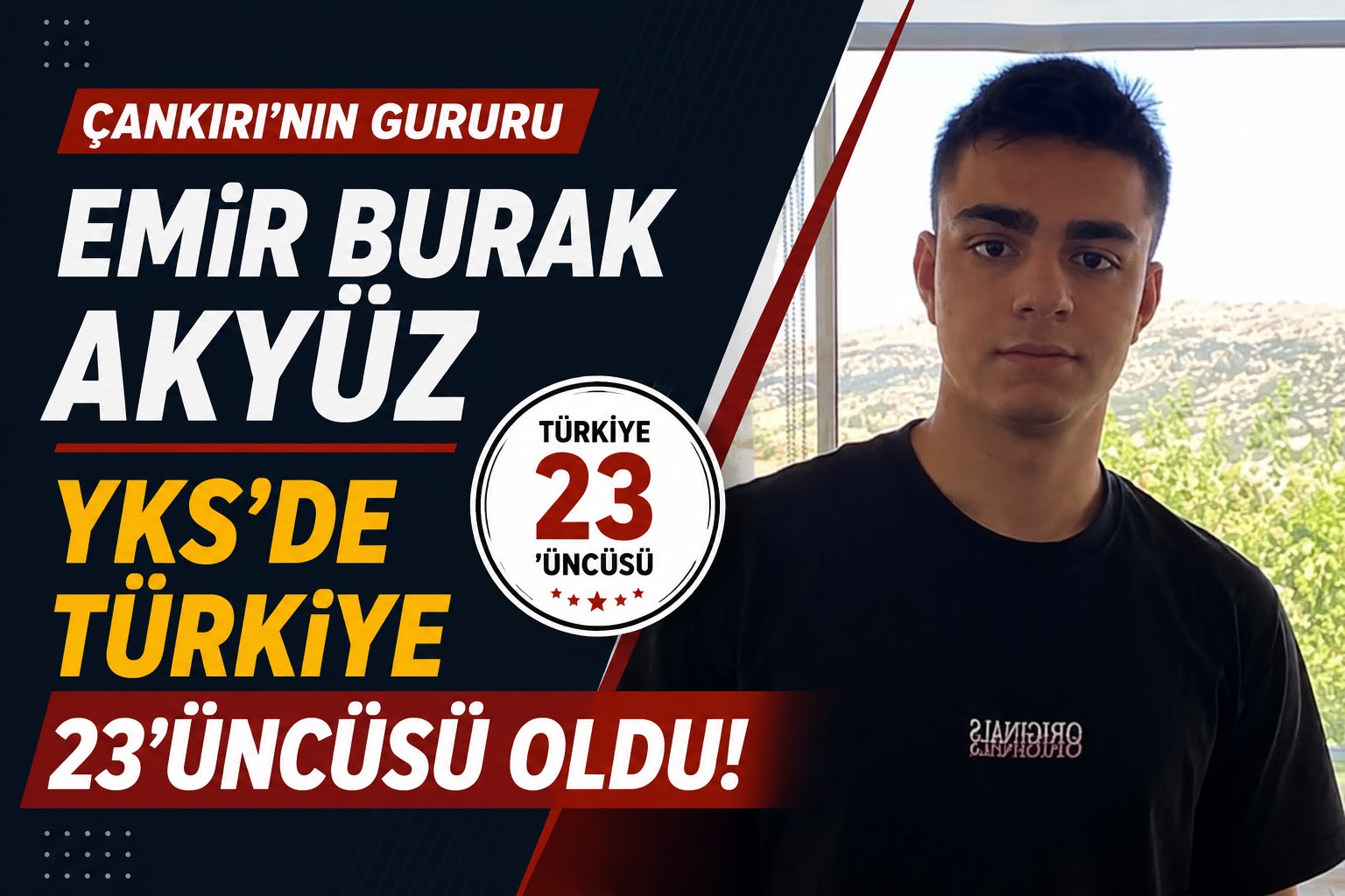Emir Burak Akyüz YKS’de Türkiye 23’üncüsü Oldu! Çankırı’dan Büyük Başarı