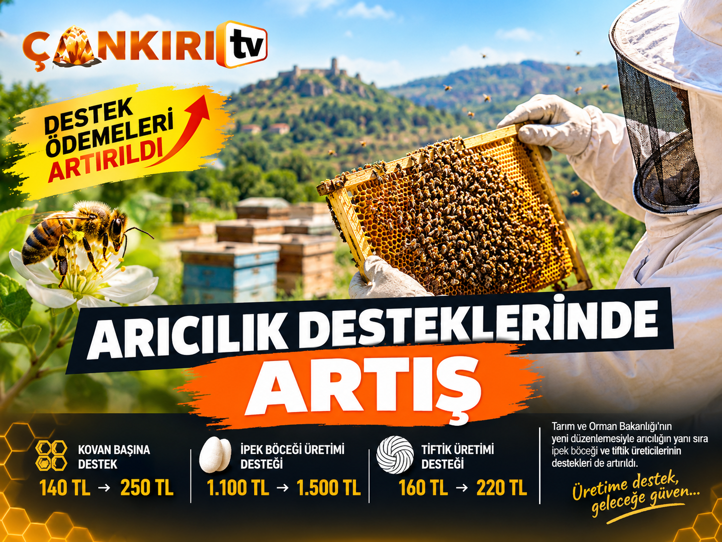 Arıcılık Desteklerinde Artış: Kovan Başına Ödeme Yükseltildi