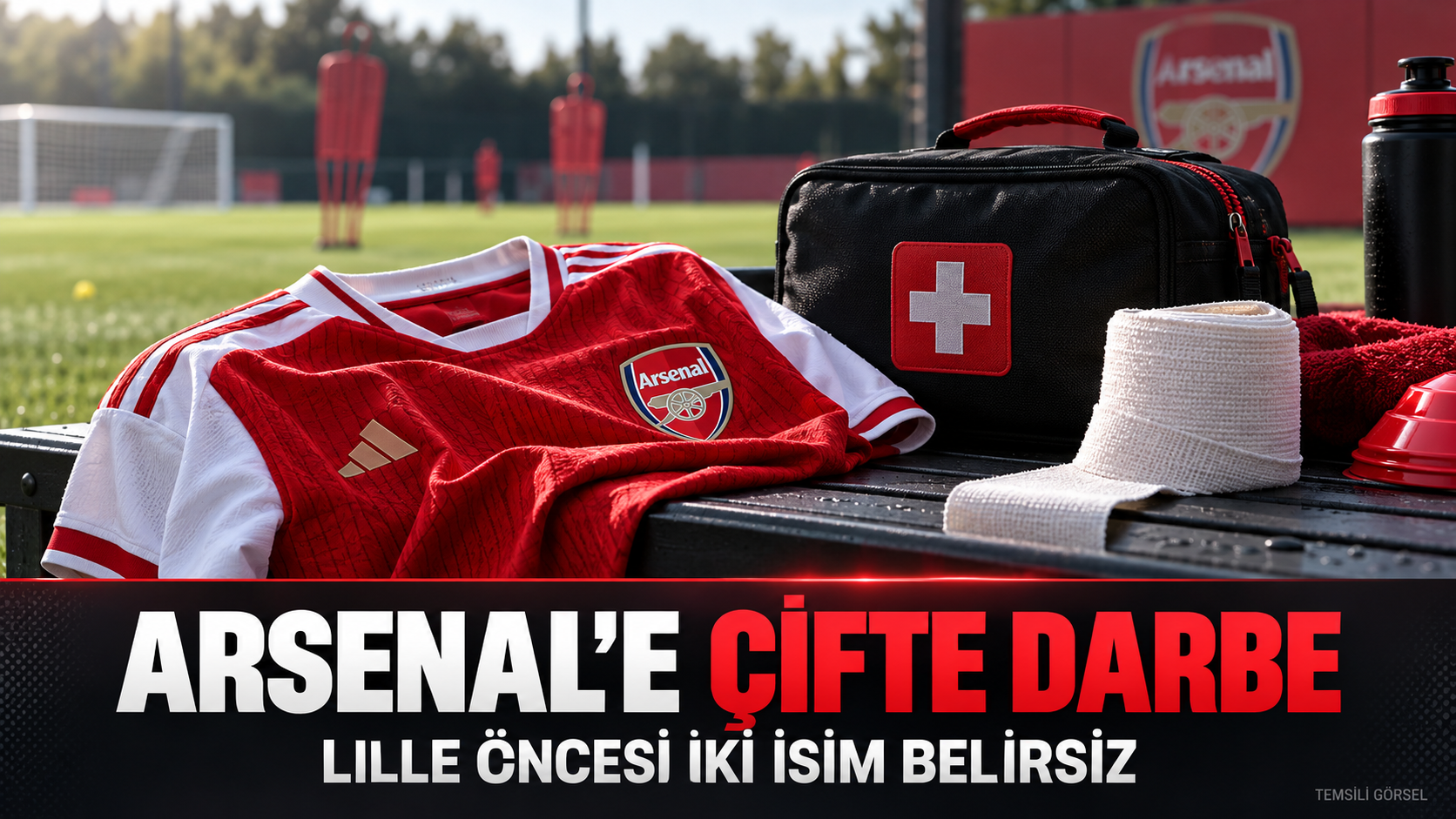 Arsenal’de beklenmedik çifte darbe! Lille öncesi iki isim belirsiz