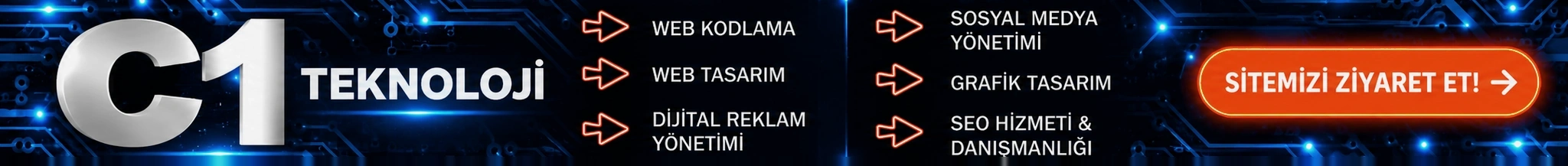 C1 Teknoloji web kodlama, web tasarım, dijital reklam, sosyal medya, grafik tasarım ve SEO hizmetleri