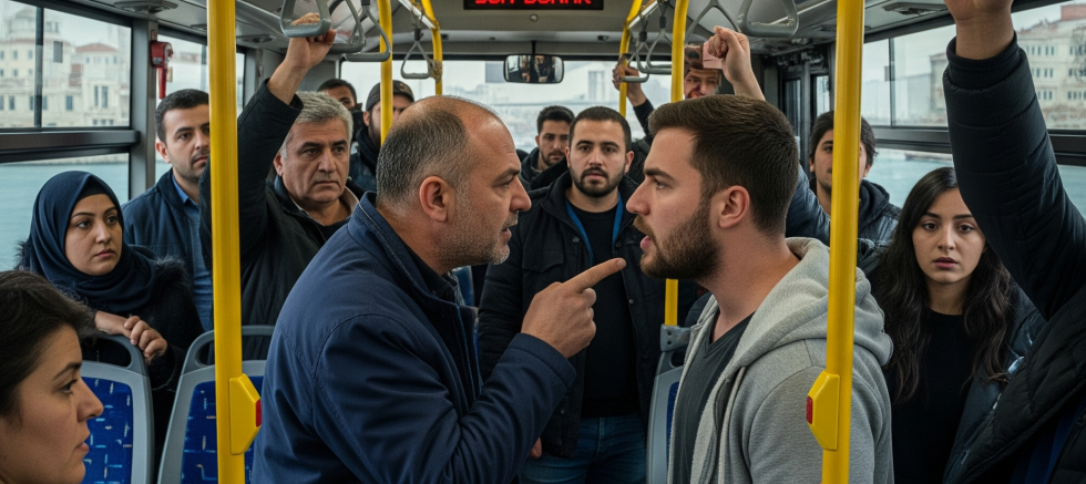 İstanbul Fatih'te İETT Otobüsünde Biber Gazlı Tartışma