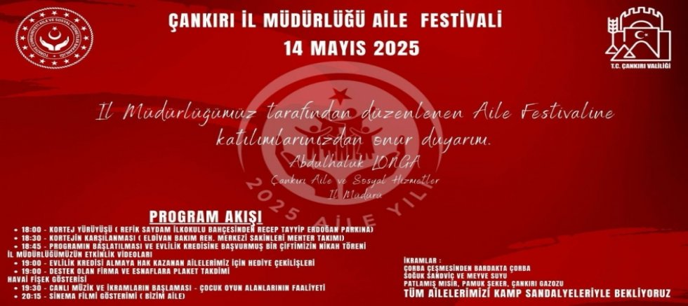 Çankırı Aile Festivali Başlıyor